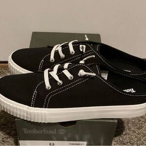 Timberland Skyla Bay Black Mule Sneakers with White Soles